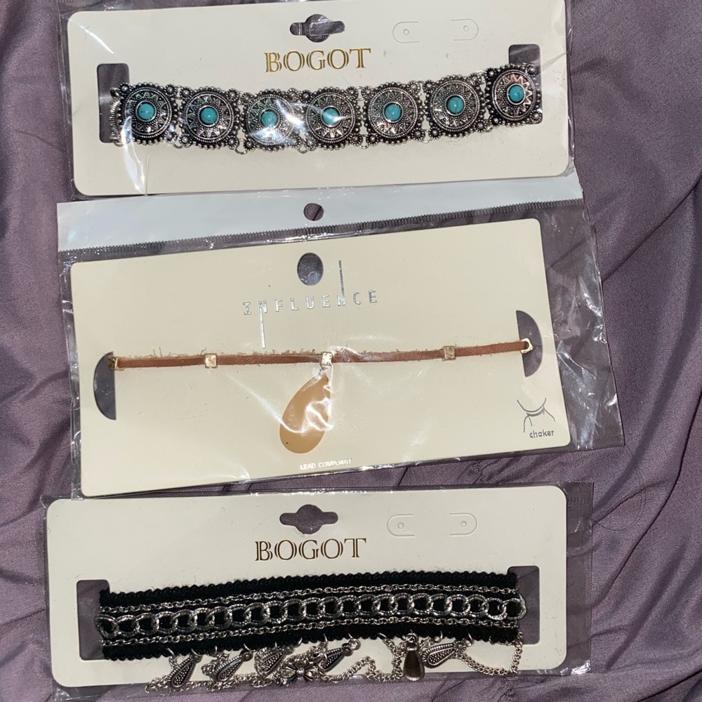 3 choker necklaces